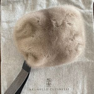 Brunello Cucinelli Monili Mink Fur Cube Wristlet
